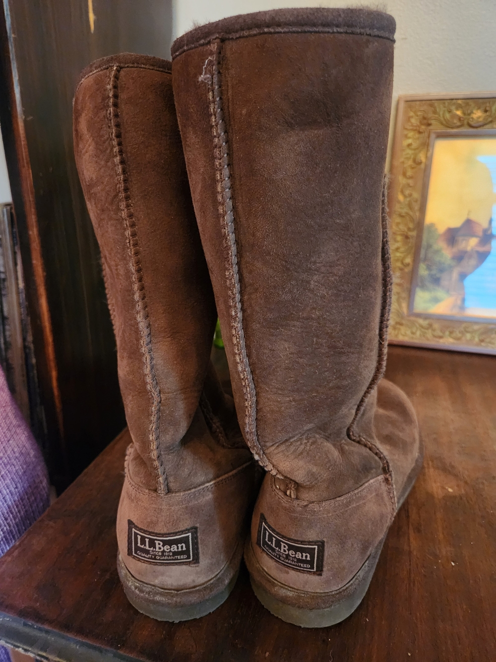 L.L. Bean Tall Brown Suede Boots